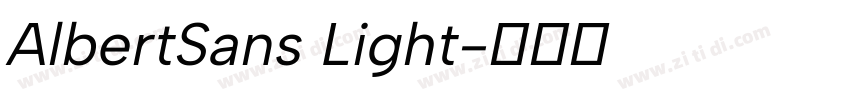 AlbertSans Light字体转换